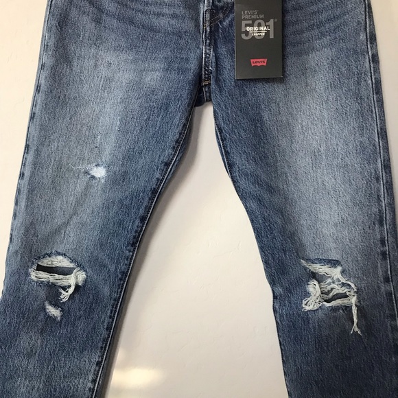 LAST ONE - [Levi’s] 501 Cropped Premium Jeans - Picture 4 of 8